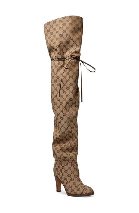 gucci lisa gg canvas knee boots|Gucci Original GG Canvas Over.